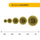Пазл дерев'яний Біткоїн Bitcoin, А3, Картонна коробка 200 елементів - зображення 2