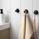Крючоки самоклеящийся для полотенец в ванную комнату IKEA Skoghall 605.792.29 Черный 3 шт - изображение 2