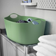 Корзина для белья IKEA TORKIS Flexi 205.791.65 зеленая, 35л - изображение 2