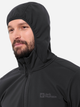 Kurtka wiatrówka męska z kapturem Jack Wolfskin Bornberg Hoody M 1307471_6000 L Czarna (4064993526349) - obraz 3