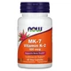 Витамины и минералы NOW Vitamin K2 (MK7) 100 mcg, 60 вегакапсул - изображение 1