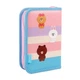 Пенал твердый Yes HP-04 Line Friends, одинарный, с 2 клапанами (533585) - изображение 2