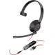 Гарнітура провідна Poly On-ear Blackwire 5210 Black (8X230AA) - зображення 1