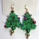 Сережки новорічні Анна Ясеницька "Christmas tree", зелені, 6,5 см - зображення 2