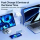 Білий зарядний пристрій Remax RP-U100 65W з одним USB-портом і двома портами Type-C. - зображення 4