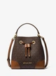 Женская сумка MICHAEL Michael Kors Mercer Small Logo Bucket Bag 35F2GM9M1B BROWN - изображение 1