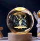 Декоративний 3D-нічник кришталева куля Чарівний Олень - зображення 3