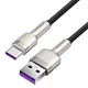 Кабель Baseus Cafule Metal Data Cable USB to Type-C 66W 6A 1м (CAKF000101) Black - изображение 2