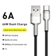 Кабель Baseus Cafule Metal Data Cable USB to Type-C 66W 6A 1м (CAKF000101) Black - изображение 8