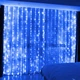 Гирлянда штора "Роса" 2x2м, 160 LED, от USB, 8 режимов, 8 нитей, Сине-белый - изображение 8