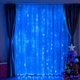Гірлянда штора "Роса", 2x2м, 160 LED, від USB, 8 режимів, 8 ниток, Синій - зображення 7