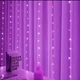 Гирлянда штора "Роса", 1,8x1,2м, 144 LED, от USB и сети 220В, 8 режимов, 12 нитей, Фиолетовый - изображение 6
