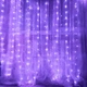 Гирлянда штора "Роса", 1,8x1,2м, 144 LED, от USB и сети 220В, 8 режимов, 12 нитей, Фиолетовый - изображение 8
