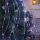 Гірлянда роса Кінський хвіст, 10 ниток по 2м, 200 LED, від USB, 8 режимів, Синьо-білий - зображення 4