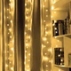 Гирлянда штора "Роса" от USB, 3x3м, 600 LED, 20 нитей, 8 режимов, IP44, Теплый белый - изображение 7