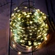 Светодиодная гирлянда нить "Роса" 100м с пультом, 1000 LED, 220V, 8 режимов, IP44, зеленый провод, Теплый белый - изображение 4