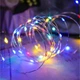 Гирлянда нить "Роса" на батарейках, 5м, 50 LED, статический режим, IP44, Мультиколор - изображение 6