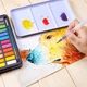 Подарунковий набір акварельних фарб для малювання Professional Paint Set 36 кольорів у металевому пеналі. - зображення 4