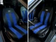 Авточехлы из экокожи Pok-ter GT line для RENAULT SANDERO 2020- с синей вставкой - изображение 3