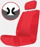 Авточехлы из экокожи RENAULT SANDERO 2007-2012 Pok-ter PERLINE с красной вставкой - изображение 8