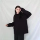 Лонгслив оверсайз из хлопка XXL (50-52) Черный - изображение 1