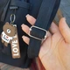 Сумка шопер через плечо для учебы в школу с множеством карманов и брелоком в виде мишки Черный - изображение 8