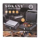 Гриль контактный Sokany 2000 Вт с антипригарным покрытием SK204SS - изображение 7