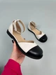 Босоножки женские ShoesBand Молочные с черным носком натуральная кожа 37 (24 см) (S99001) - изображение 4