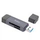 Переходник HOCO Spirit 2-in-1 USB / Type-C 2.0 Card reader HB45 |480Mbps, 2TB Max| серый - изображение 1