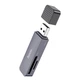 Перехідник HOCO Spirit 2-in-1 USB 2.0 Card reader HB45 |480Mbps, 2TB Max| metal-grey - зображення 6