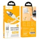 Кабель HOCO Spirit Type-C to Type-C transparent charging data cable U129 |60W/3A, 1.2M| black - изображение 10