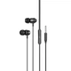 Наушники Hoco Power metal universal earphones with microphone M122 черные - изображение 1