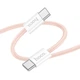 Кабель HOCO Source 60W charging data Cable Type-C to Type-C X104 |2M| рожевий - зображення 1