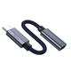 Переходник HOCO Type-C male to iP female charging and data adapter cable UA29A |3A, 0,15m| черный - изображение 4