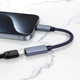 Переходник HOCO Type-C male to iP female charging and data adapter cable UA29A |3A, 0,15m| черный - изображение 7