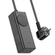 Адаптер мережевий Hoco Sharp desktop socket NS4 |1USB/2Type-C, 65W/3A, PD/QC, 4000W Socket| чорний - зображення 2