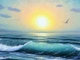 Картина маслом на полотні 50х80см Танець Хвилі та Сонця море чайки хвилі каміння сонце ручна робота художника Alleya-kartin - зображення 3
