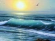 Картина маслом на полотні 50х80см Танець Хвилі та Сонця море чайки хвилі каміння сонце ручна робота художника Alleya-kartin - зображення 5