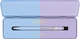 Ручка шариковая Caran d'Ache 849 Paul Smith Sky Blue & Lavender Purple Синяя 1 мм в металлическом пенале (7630002353199) - изображение 5