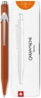 Ручка шариковая Caran d'Ache 849 Colormat-X Синяя 1 мм Оранжевый корпус в подарочном футляре (7630002352123) - изображение 3