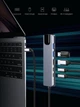 HUB адаптер 6 в 1 XO HUB013 Type-C, серый - изображение 3