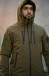 Мужской костюм утепленный куртка и штаны с шевроном Reef Softshell Intruder 0193 4XL Койот ( IN - 0193/03 N ) - изображение 7