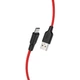 Кабель USB Hoco X21 Plus Silicone Micro 2m (black/red) - изображение 1
