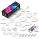 Модульный настінний світильник LED RGB 5V соты SAL-011B 6pcs Bluetooth USB with app (White) Epik (196911) - зображення 6
