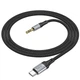 Аудио кабель Aux Hoco UPA26 Fresh Type-C to 3.5mm (1m) Black - изображение 5