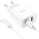 Сетевое зарядное устройство HOCO C80A Plus Rapido PD20W+QC3.0 (1Type-C/1USB) + Type-C to Type-C (White) (185989) - изображение 3