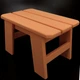 Скамеечка из дерева Самара грейпфрут (ТАБ-000654) - изображение 1