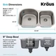Кухонная мойка Kraus Premier 872 x 450 мм KBU27 - изображение 5