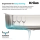 Кухонная мойка Kraus Premier 872 x 450 мм KBU27 - изображение 8