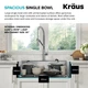 Кухонна мийка Kraus Kore 711х558 мм сатин KWT310-28 - зображення 6
